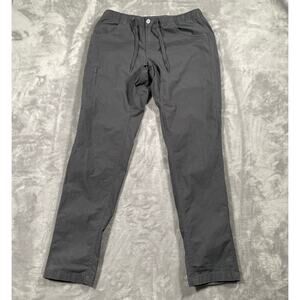 Bylt Pant Large Grey Ripstop Stretchy Drawstring Casual Elastic Waist Basic